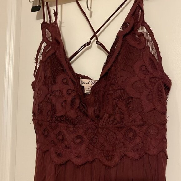 Burgundy Jumpsuit Romper - Picture 2 of 4